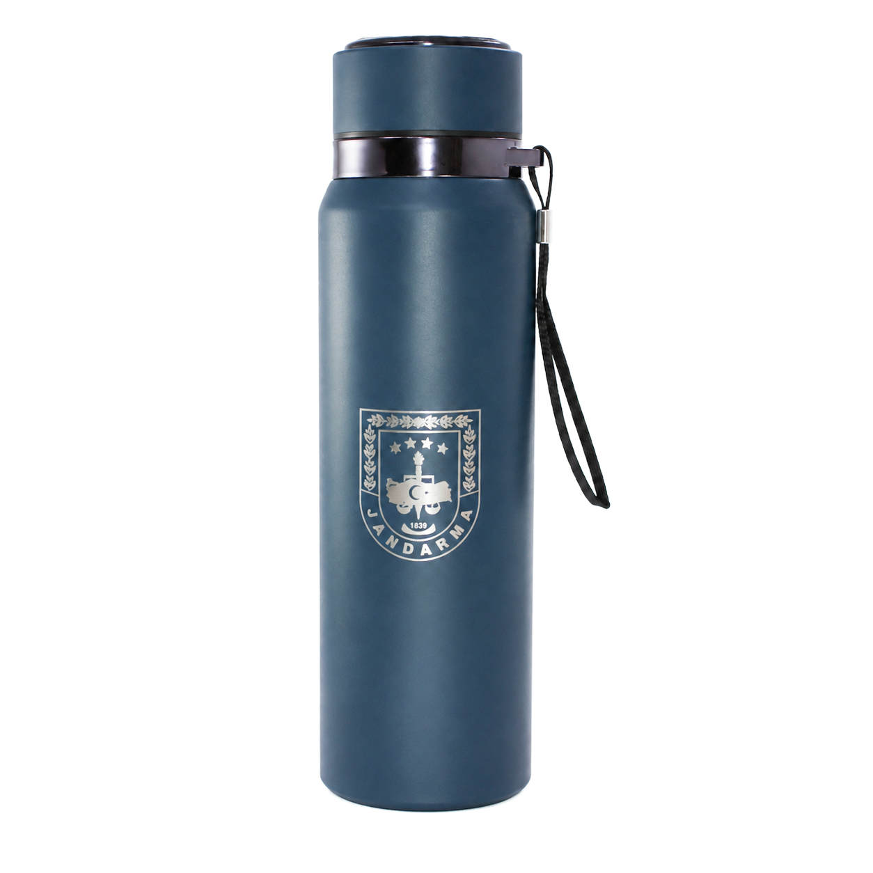 TERMOSJANDARMA LOGOLU 1 LT TERMOS MATARA - MAVİ