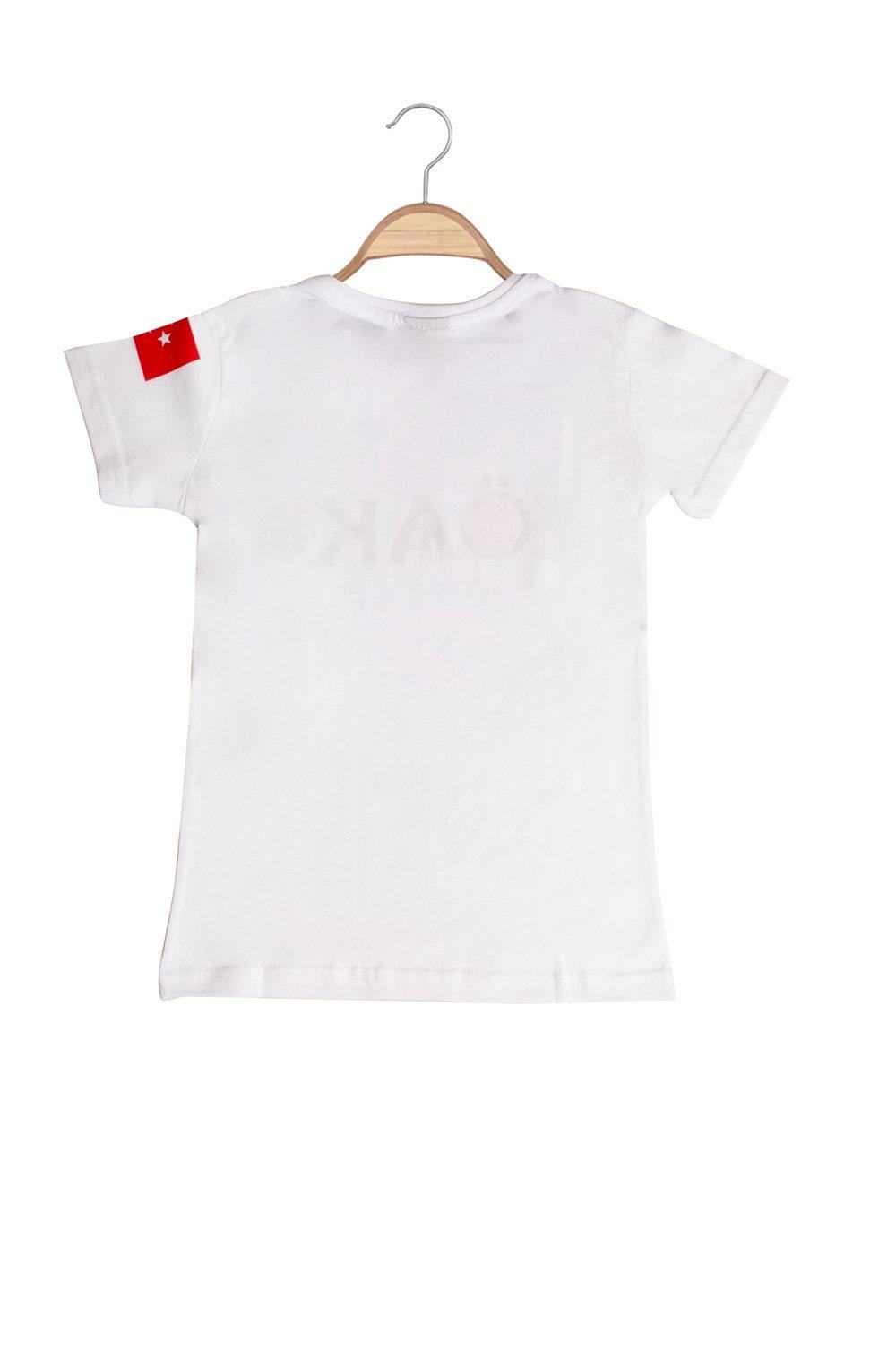 TSHİRTJöak Hedef Göstergeli Çocuk Tshirt - Beyaz