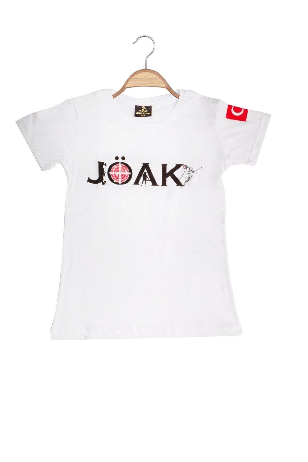 TSHİRTJöak Hedef Göstergeli Çocuk Tshirt - Beyaz