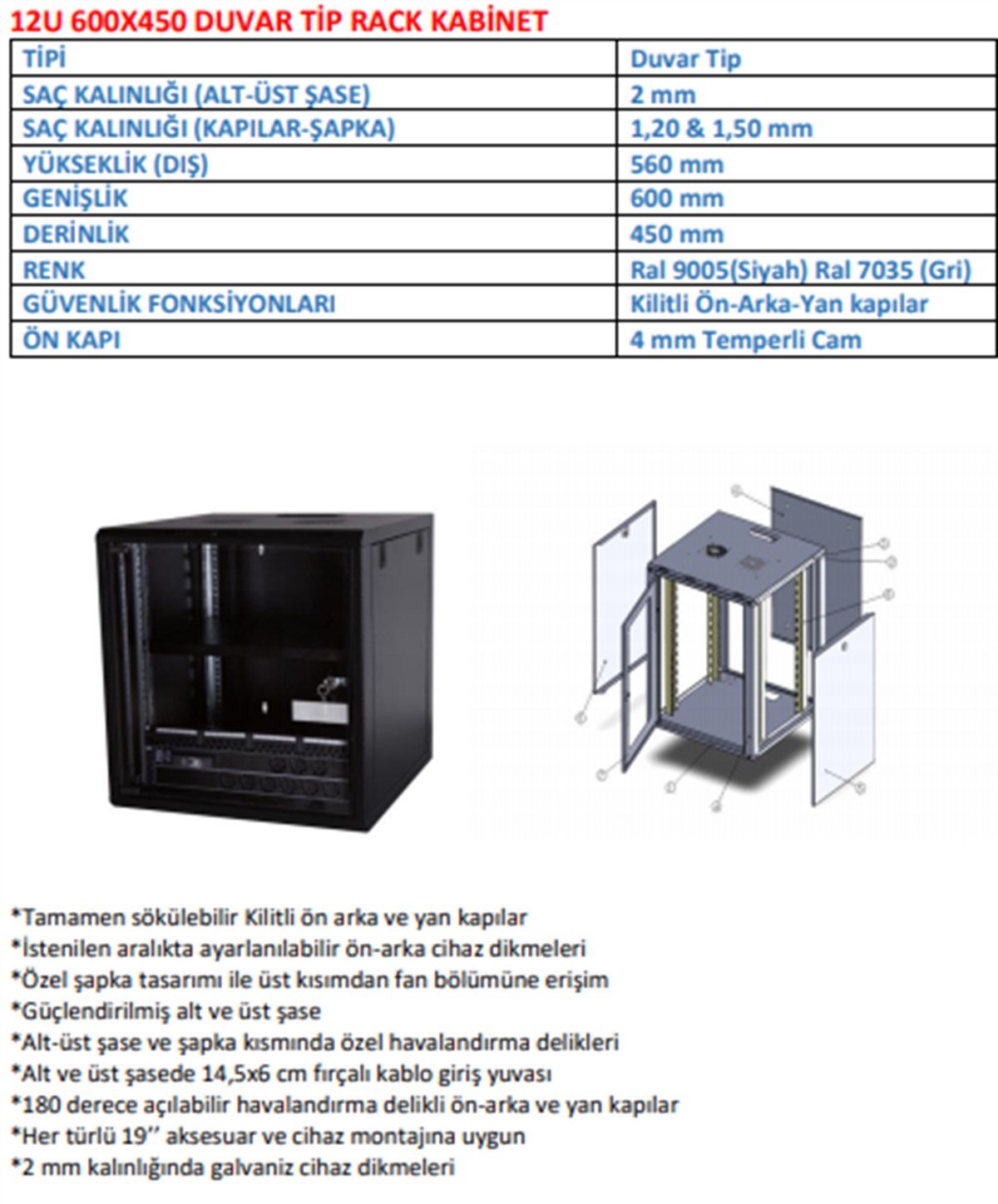  12U 600*450  KABİNET (DUVARTİPİ)