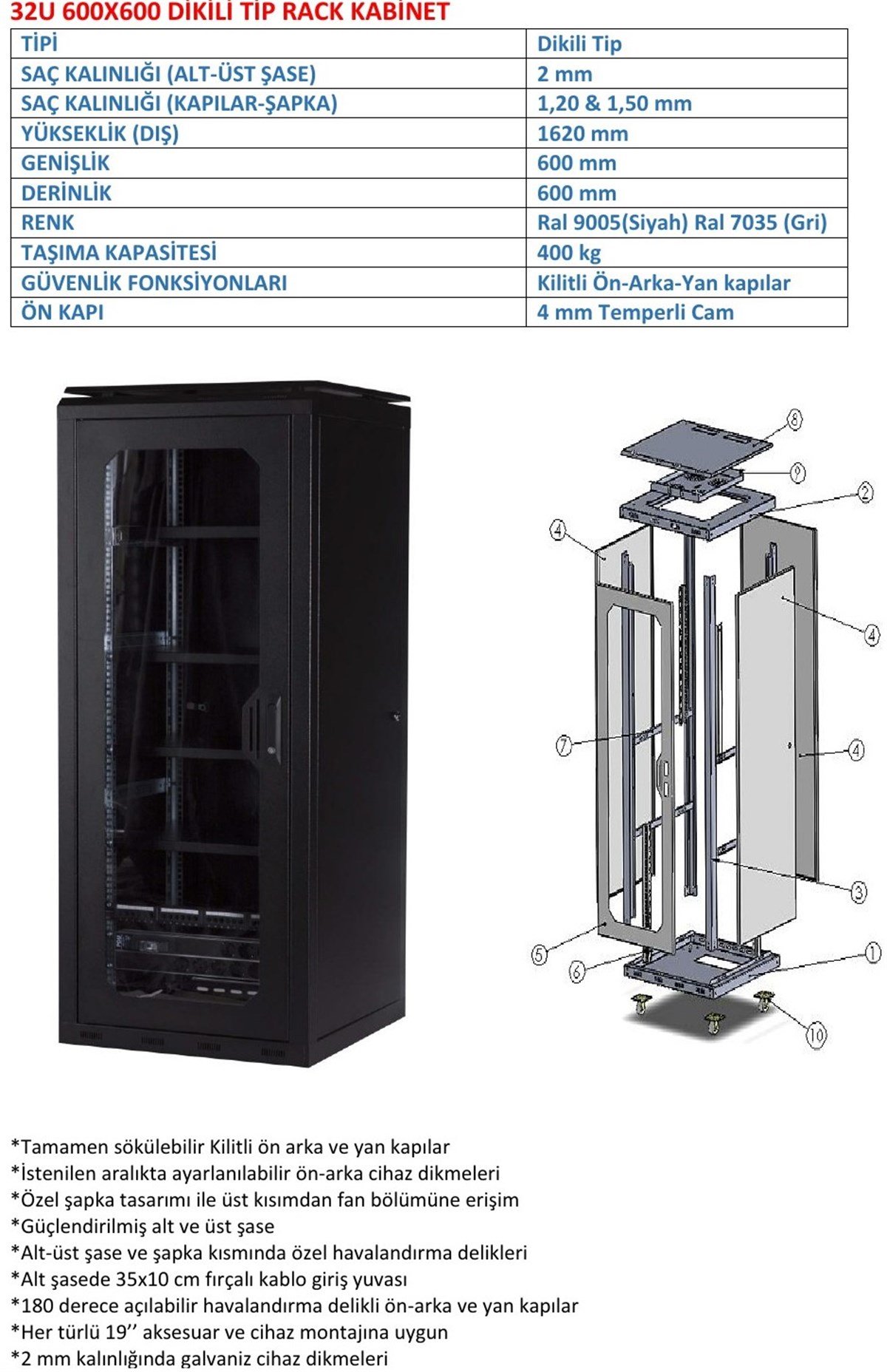  32U 600*600 KABİNET(DİKİLİ TİP)