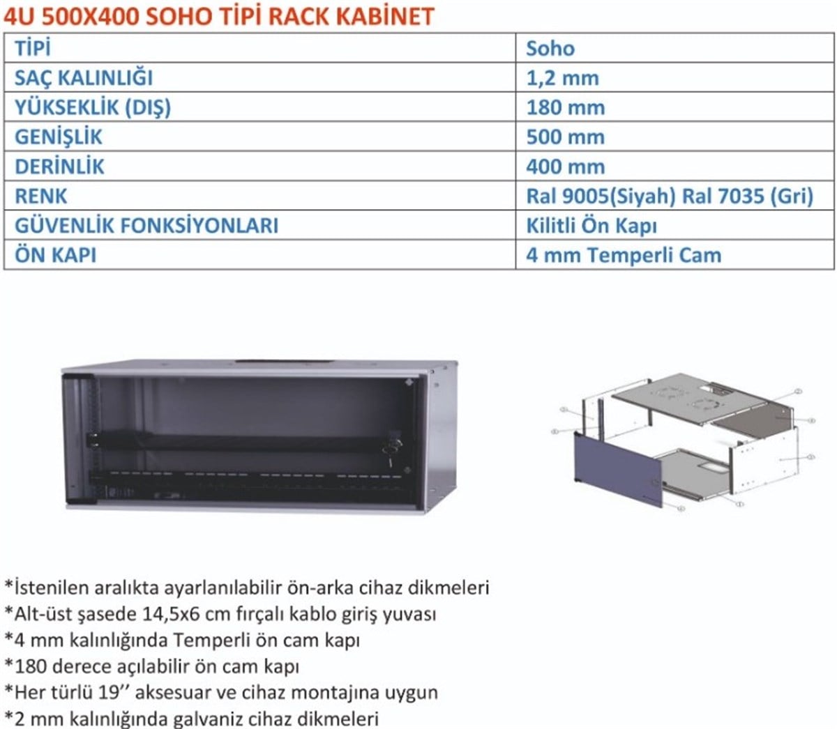  4U 500*400 SOHO KABİNET