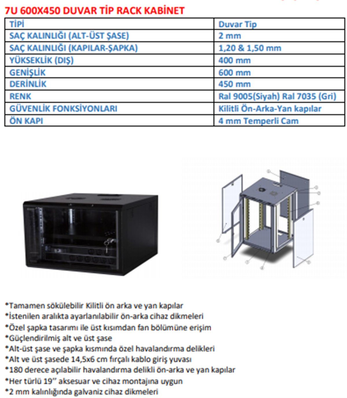  7U 600*450  KABİNET (DUVARTİPİ)