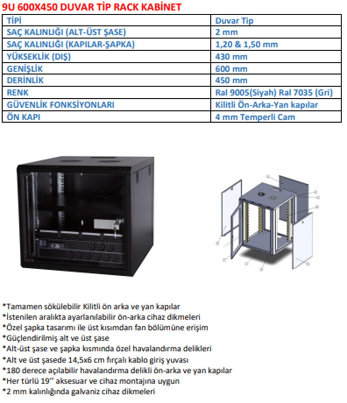 9U 600*450  KABİNET (DUVARTİPİ)