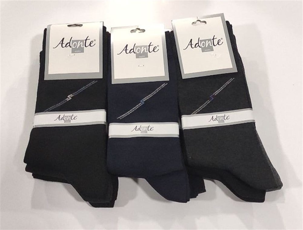 Adonte Erkek Penye Soket Çorap 12'li Paket(EC01-01)