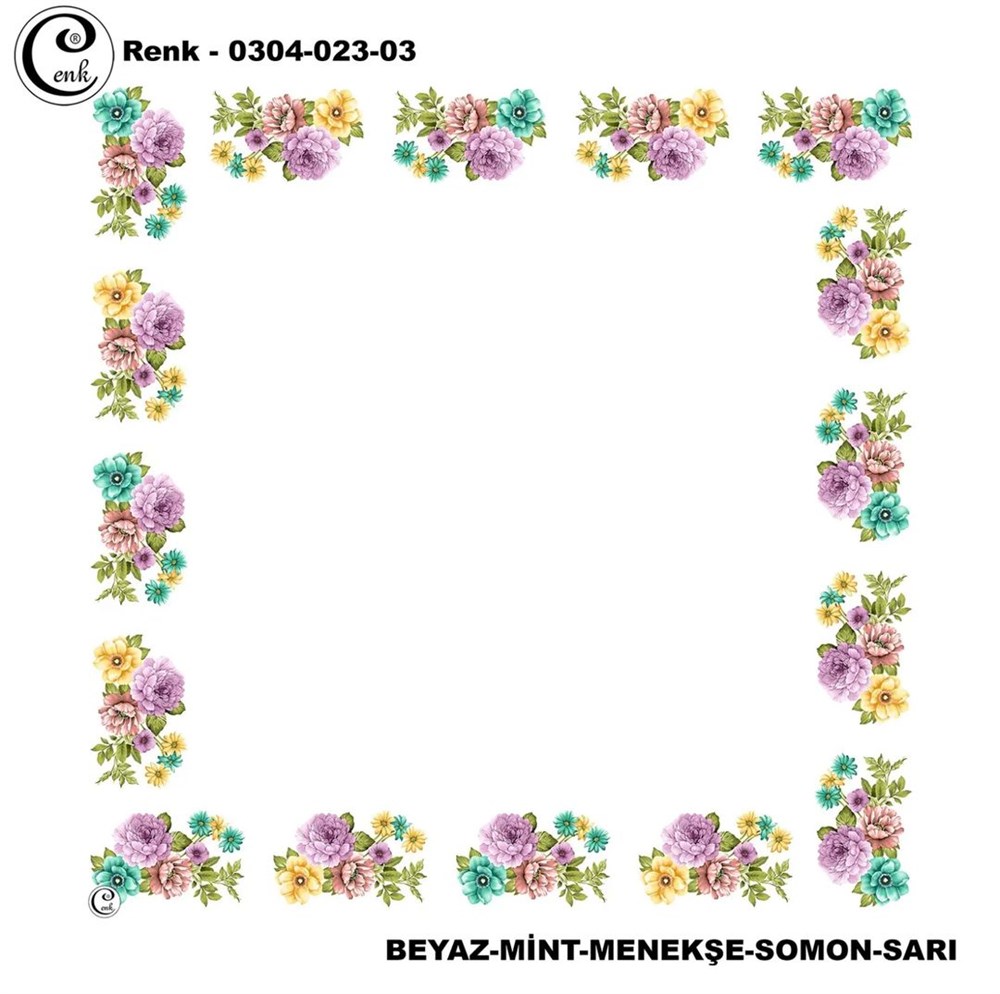 Cenk 90cm Ortası Boş Oyalık Yazma(023-03)