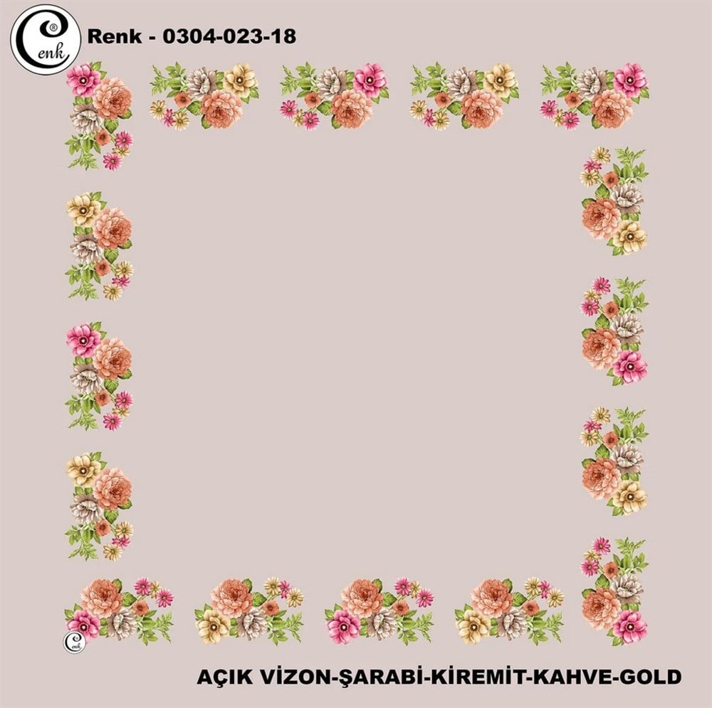 Cenk 90cm Ortası Boş Oyalık Yazma(023-18)
