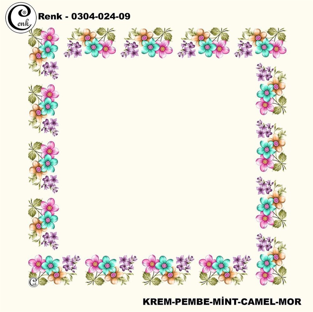 Cenk 90cm Ortası Boş Poşet İçi Oyalık Yazma(024-09)