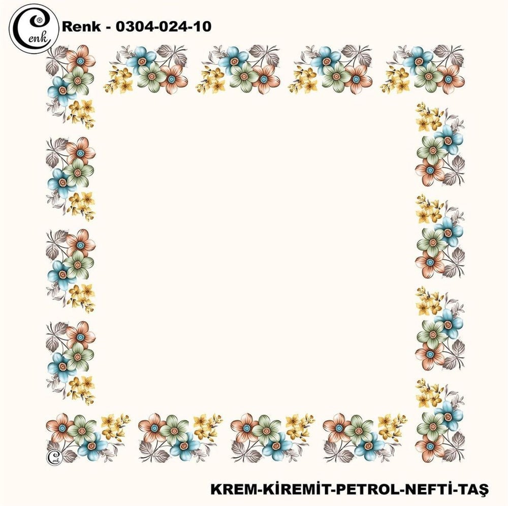 Cenk 90cm Ortası Boş Poşet İçi Oyalık Yazma(024-10)