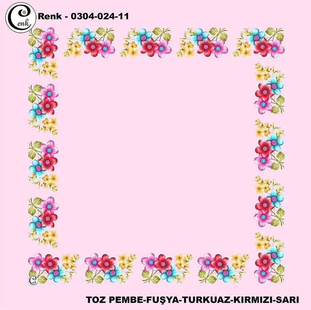 Cenk 90cm Ortası Boş Poşet İçi Oyalık Yazma(024-11)