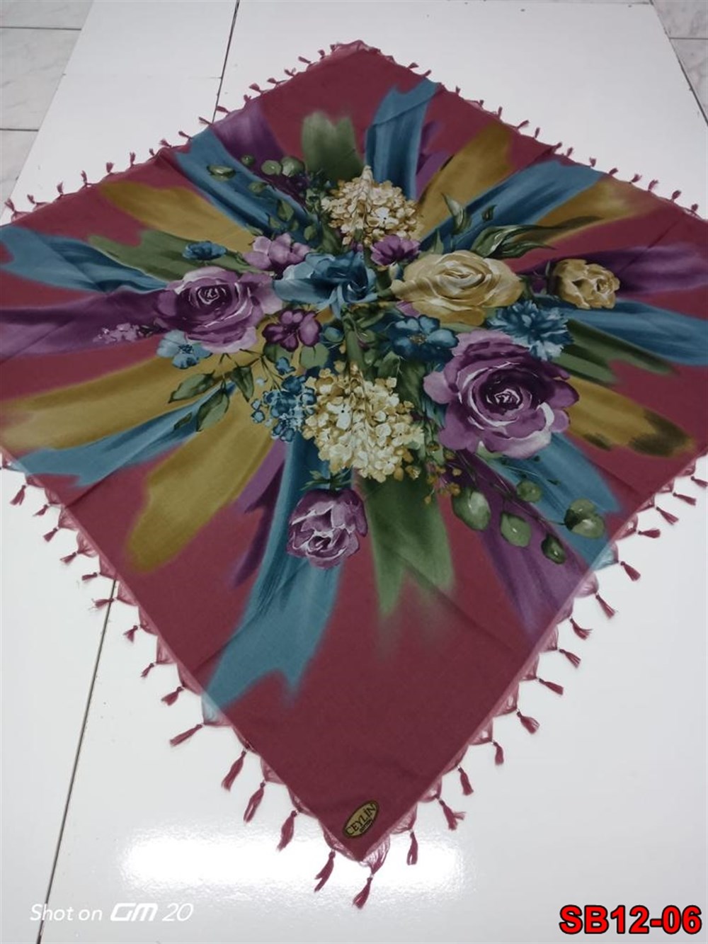 Ceylin Boncuklu Cotton Eşarp(sb12-06)