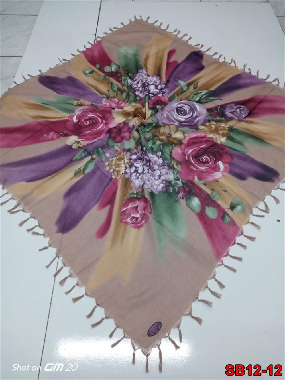 Ceylin Boncuklu Cotton Eşarp(sb12-12)