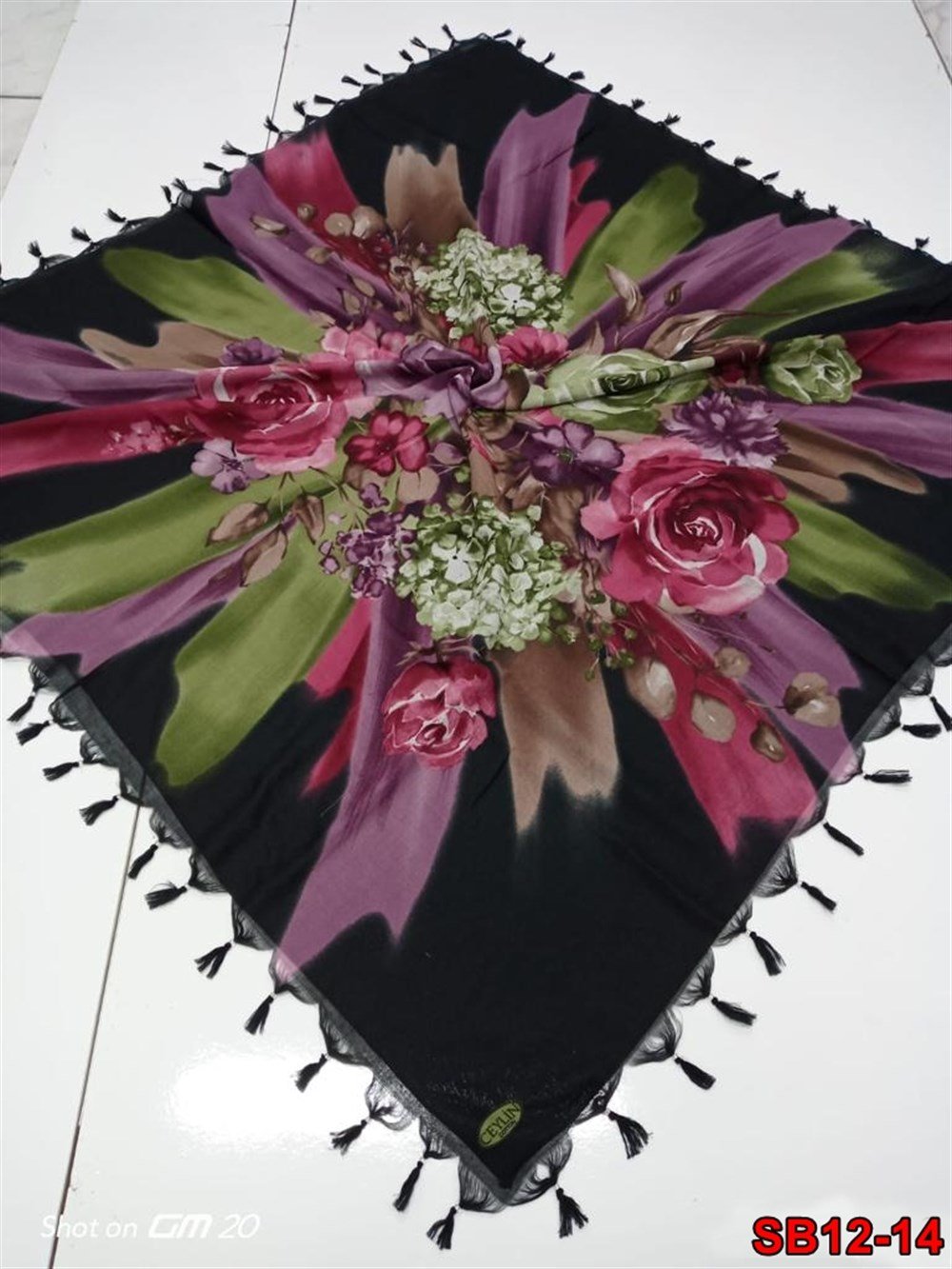 Ceylin Boncuklu Cotton Eşarp(sb12-14)