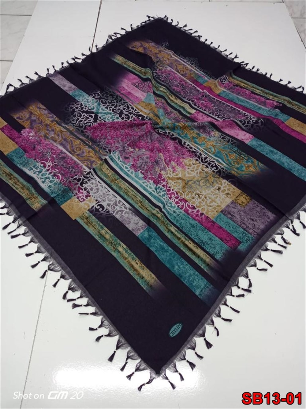 Ceylin Boncuklu Cotton Eşarp(sb13-01)