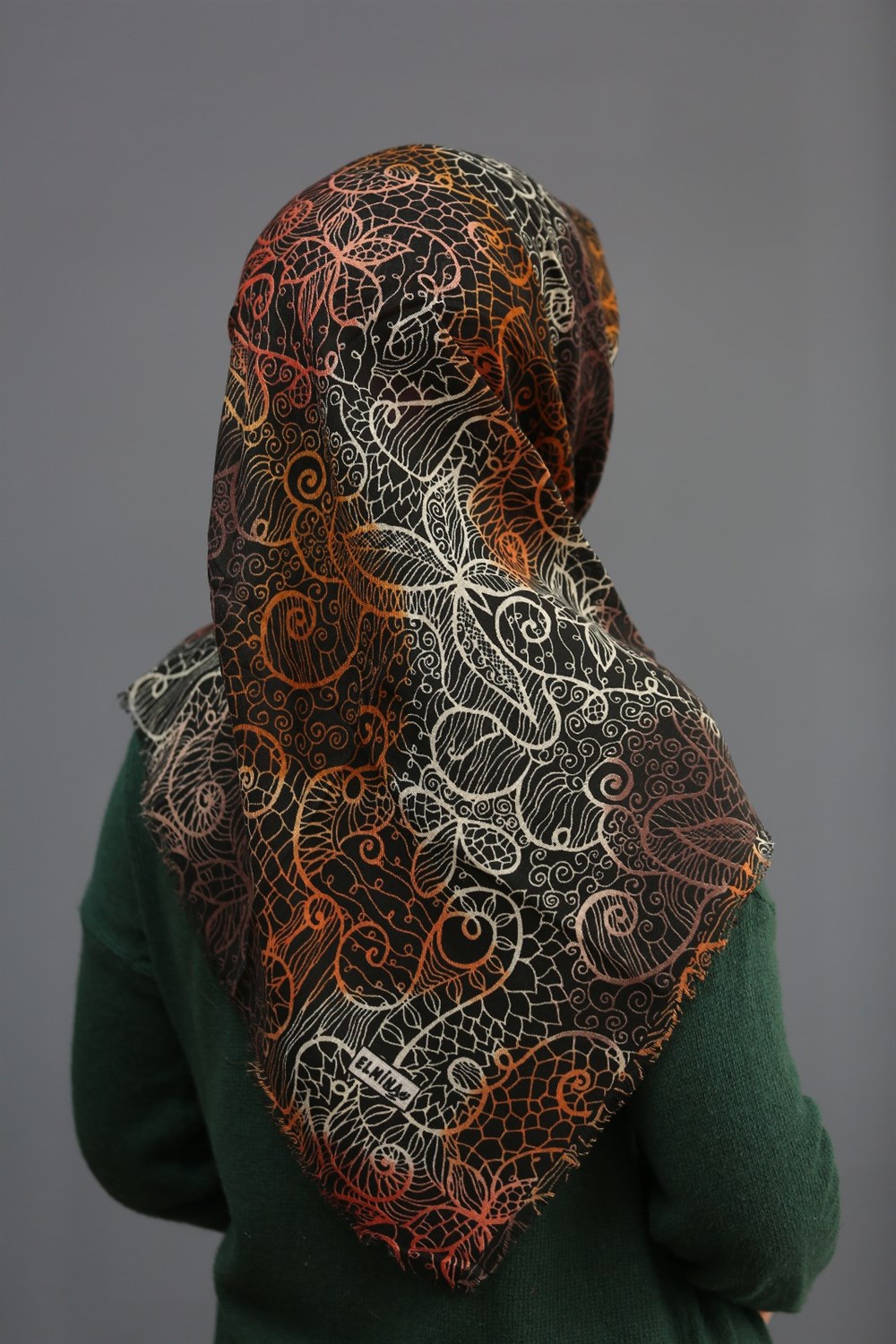 Elmina Flamlı Coton Eşarp(19-02)