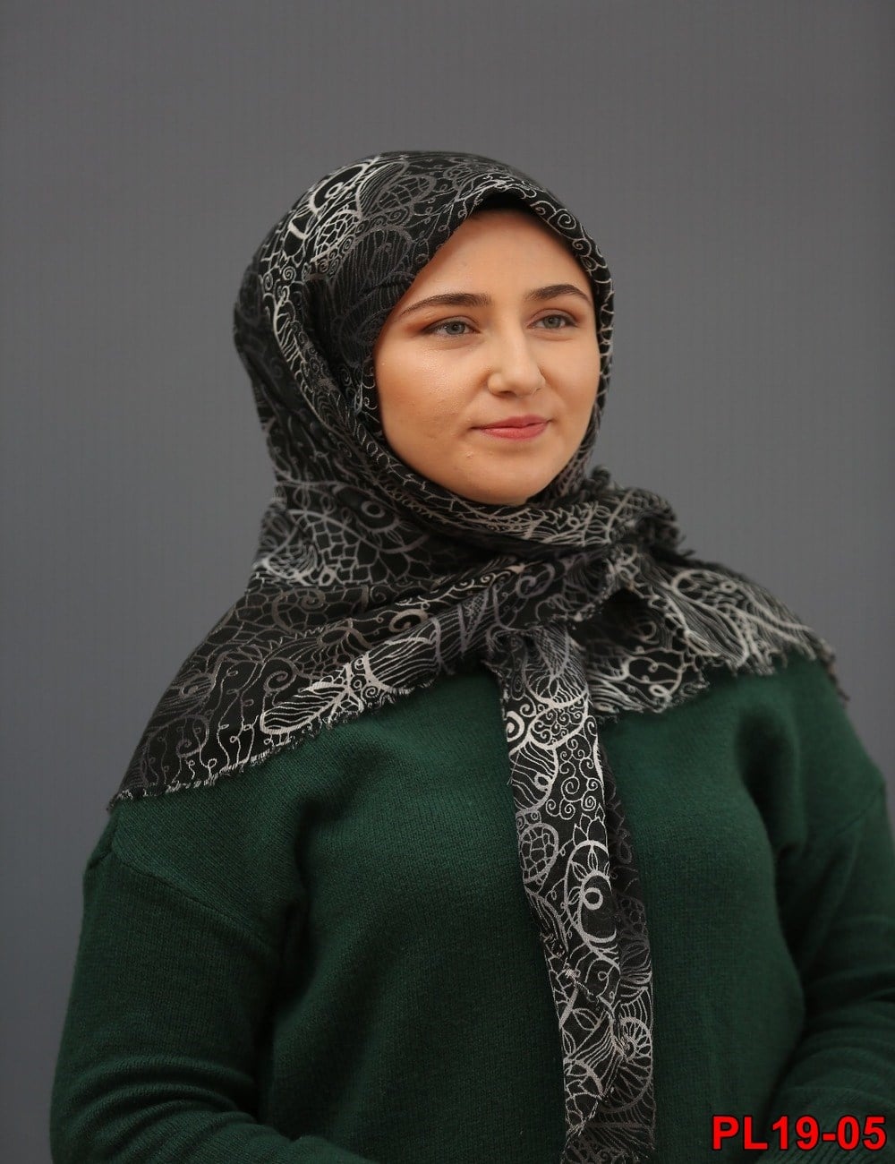 Elmina Flamlı Coton Eşarp(19-05)