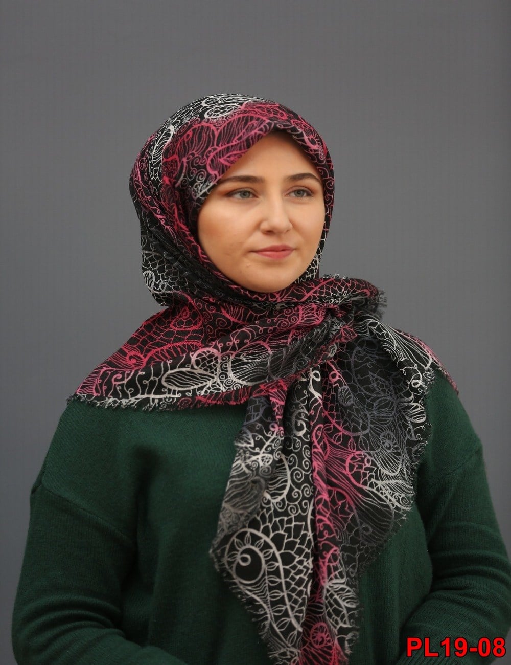 Elmina Flamlı Coton Eşarp(19-08)