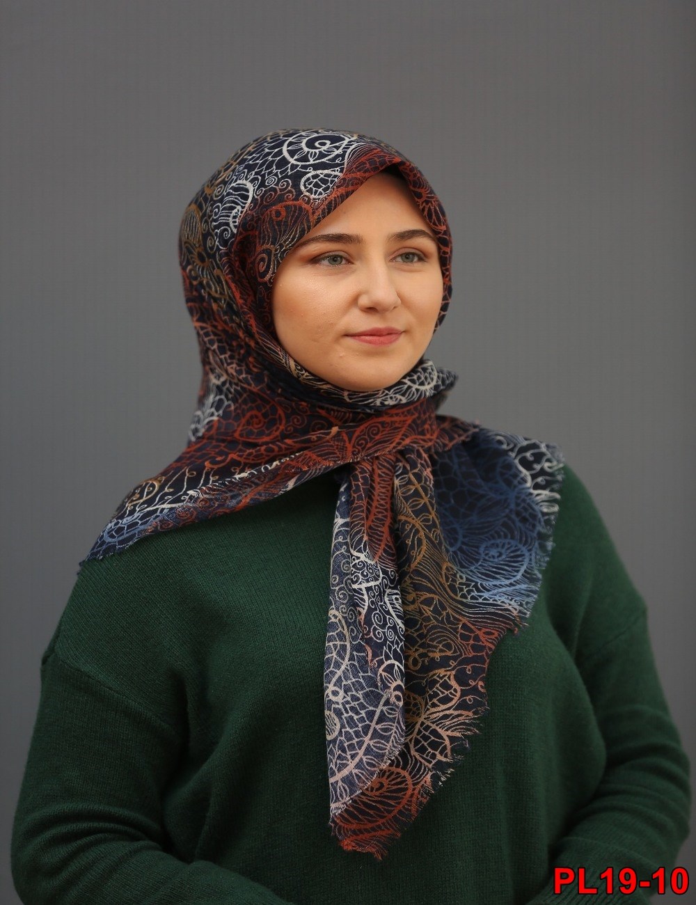 Elmina Flamlı Coton Eşarp(19-10)