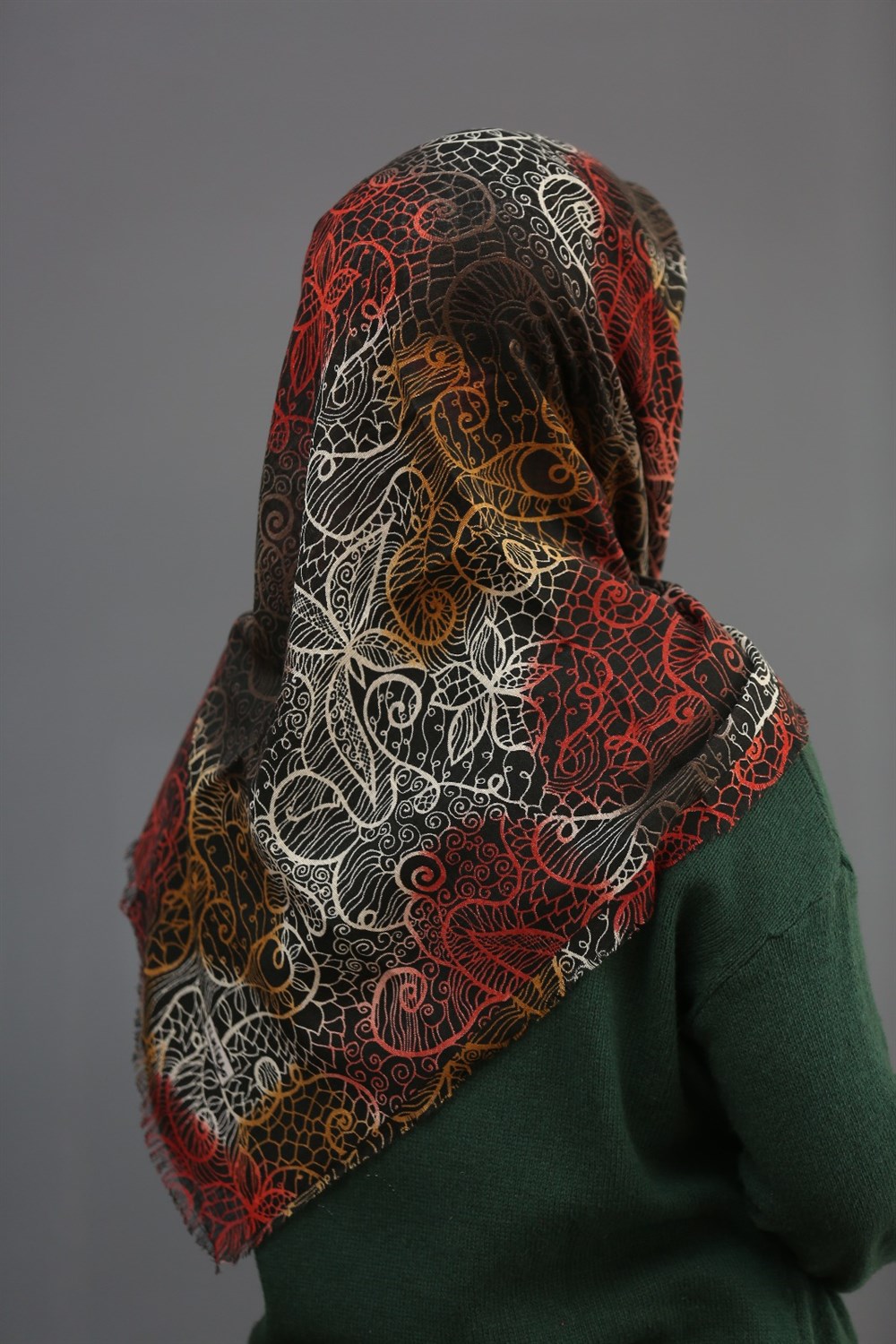 Elmina Flamlı Coton Eşarp(19-12)