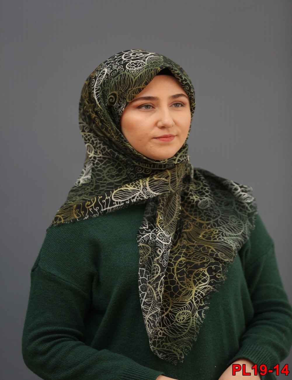 Elmina Flamlı Coton Eşarp(19-14)