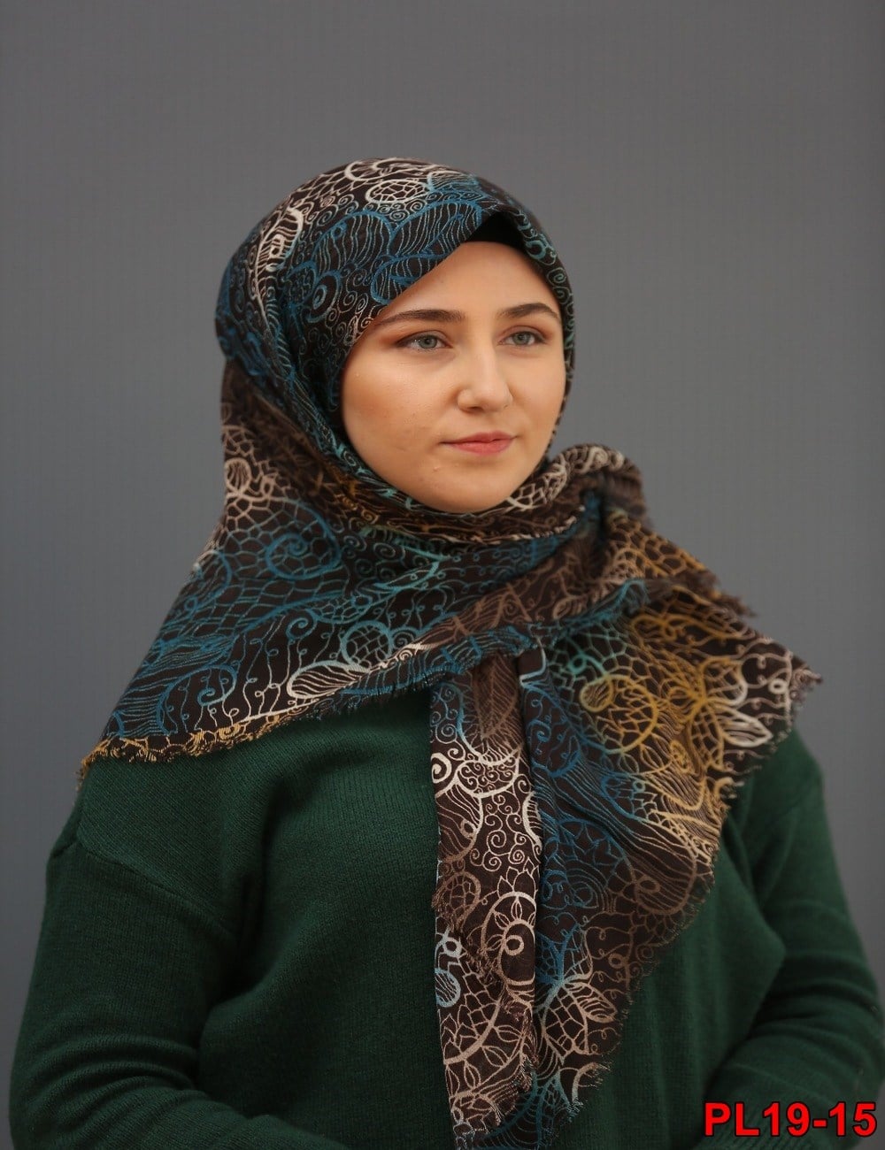 Elmina Flamlı Coton Eşarp(19-15)
