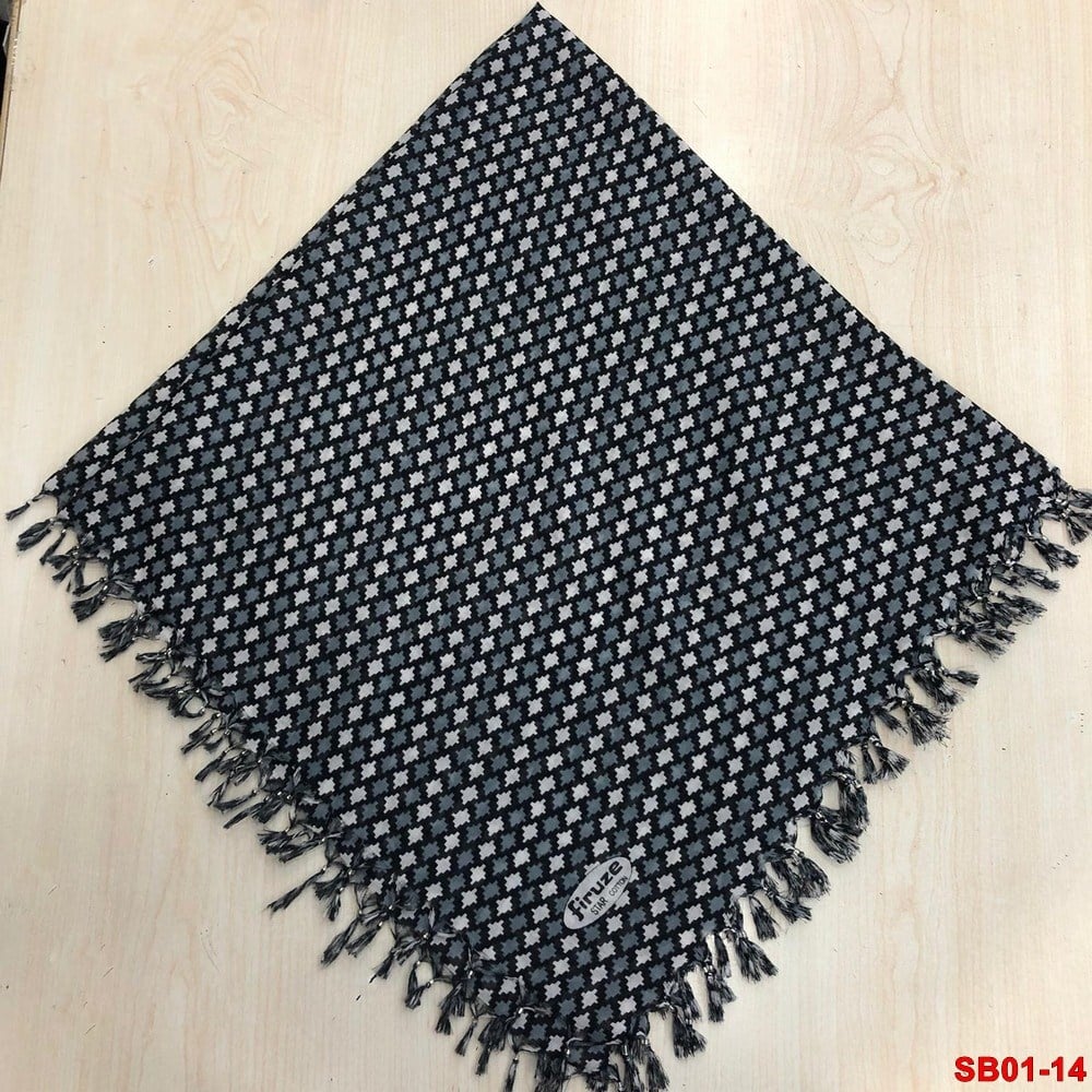 Firuze Boncuklu Cotton Eşarp(sb01-14)