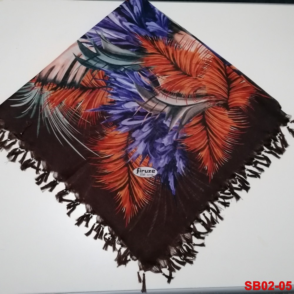 Firuze Boncuklu Cotton Eşarp(sb02-05)
