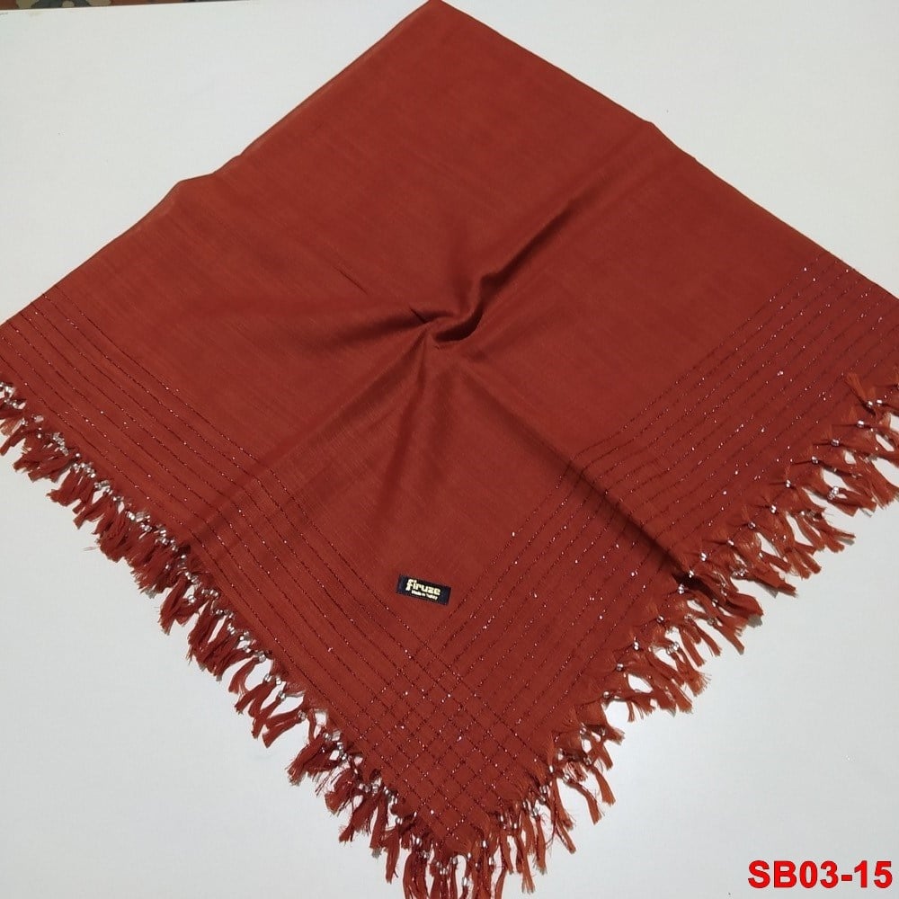 Firuze Boncuklu Cotton Eşarp(sb03-15)