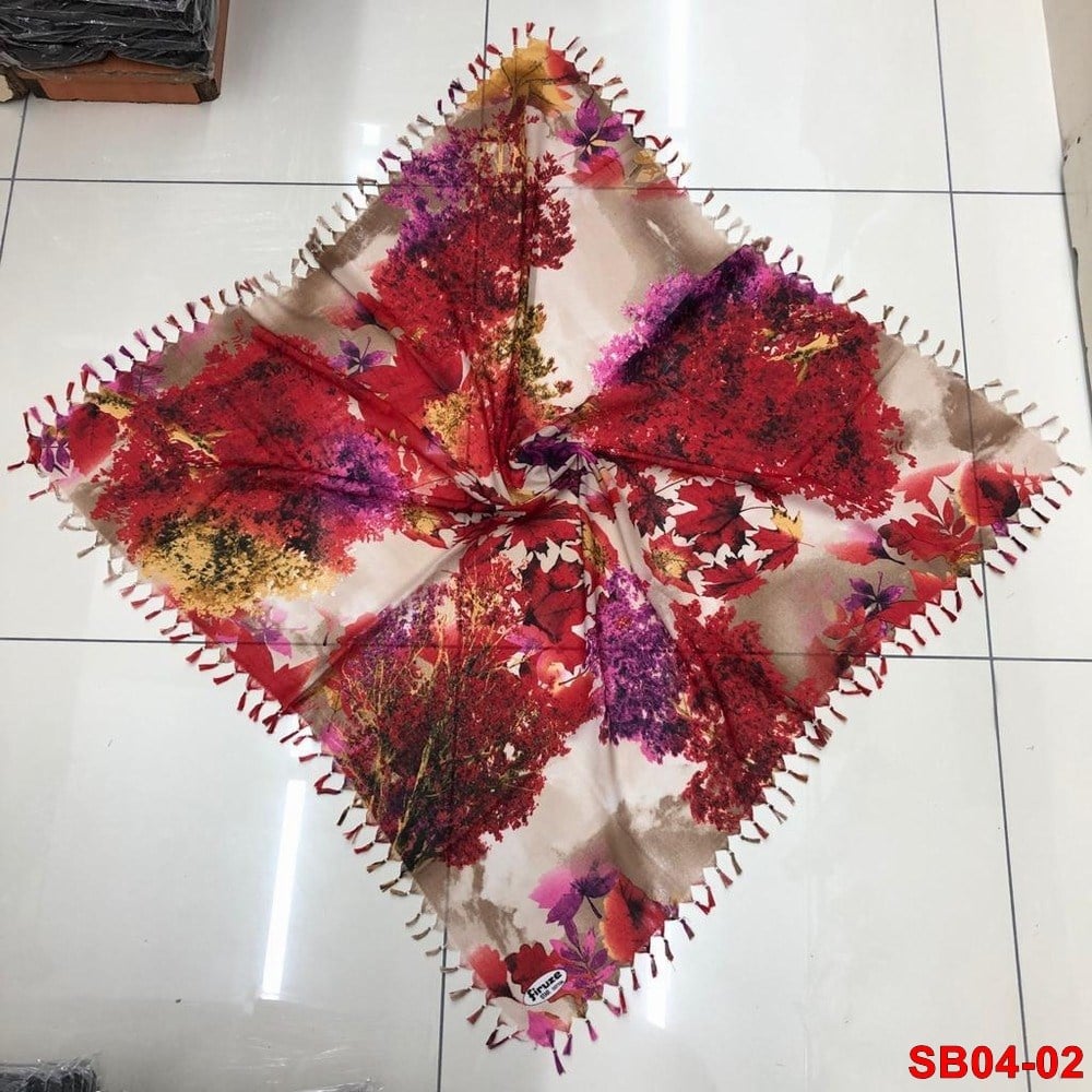 Firuze Boncuklu Cotton Eşarp(sb04-02)