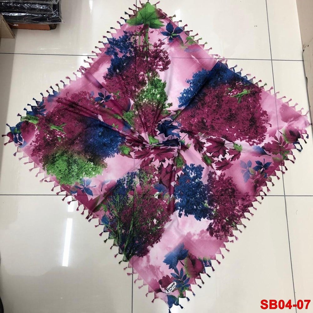 Firuze Boncuklu Cotton Eşarp(sb04-07)