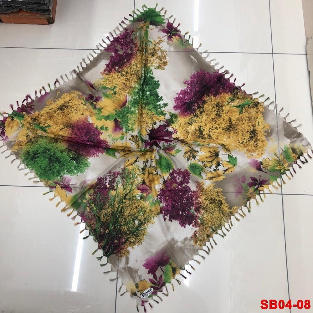 Firuze Boncuklu Cotton Eşarp(sb04-08)