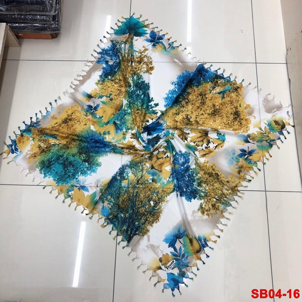 Firuze Boncuklu Cotton Eşarp(sb04-16)