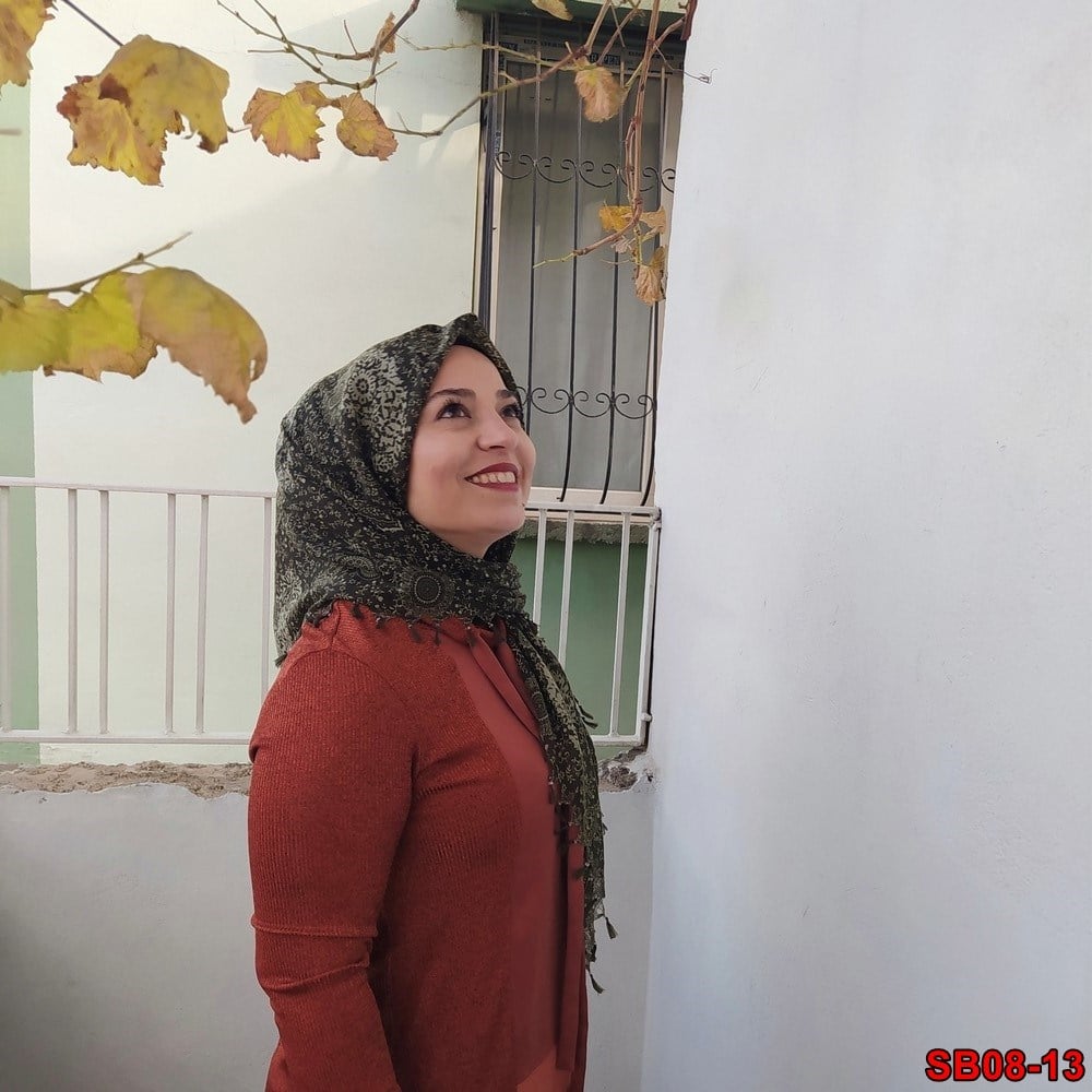 Firuze Boncuklu Cotton Eşarp(sb08-13)
