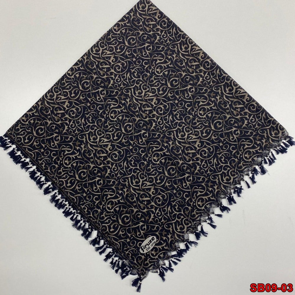 Firuze Boncuklu Cotton Eşarp(sb09-03)
