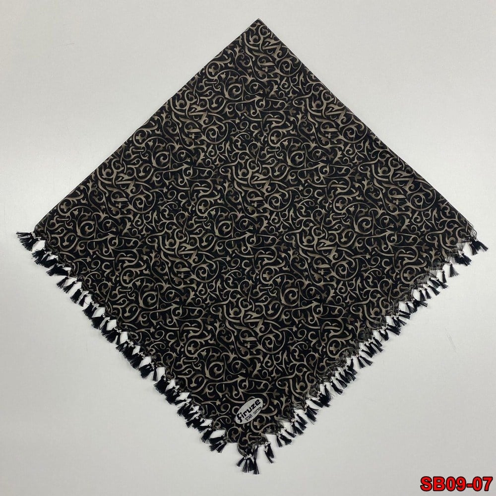 Firuze Boncuklu Cotton Eşarp(sb09-07)