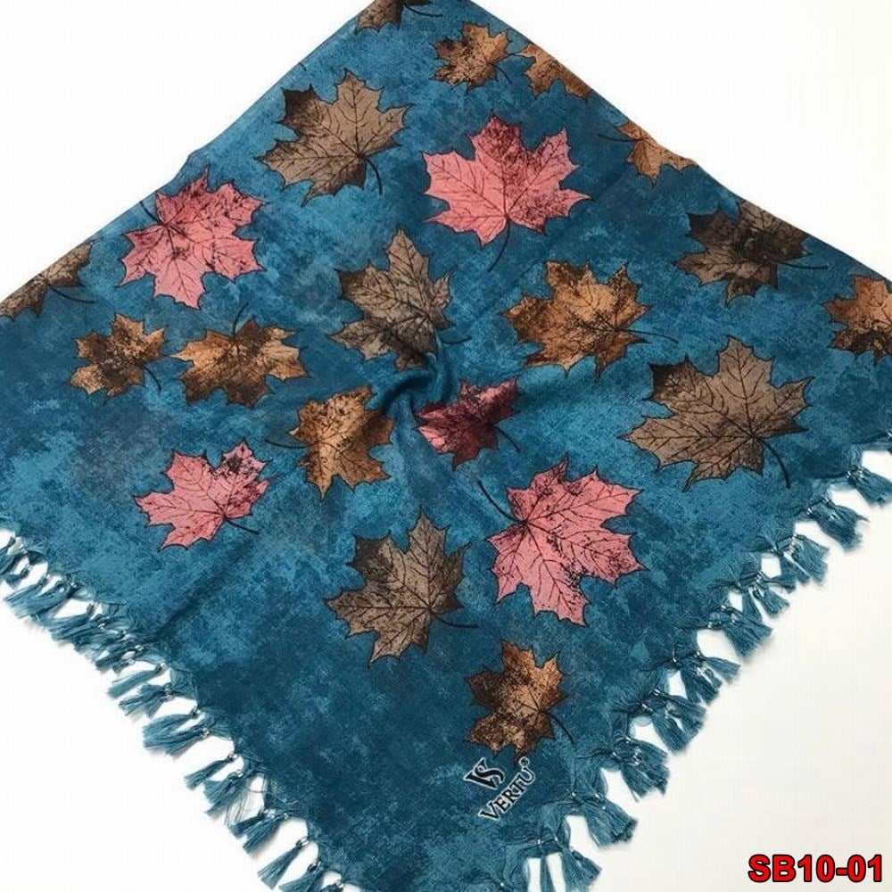 Firuze Boncuklu Cotton Eşarp(sb10-01)