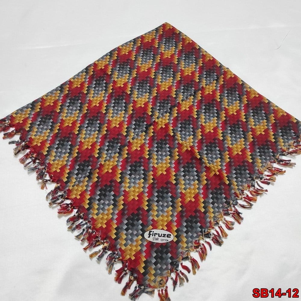 Firuze Boncuklu Cotton Eşarp(sb14-12)
