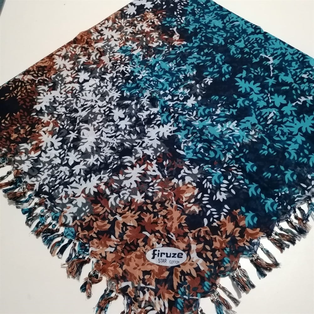 Firuze Boncuklu Cotton Eşarp(sb15-20)