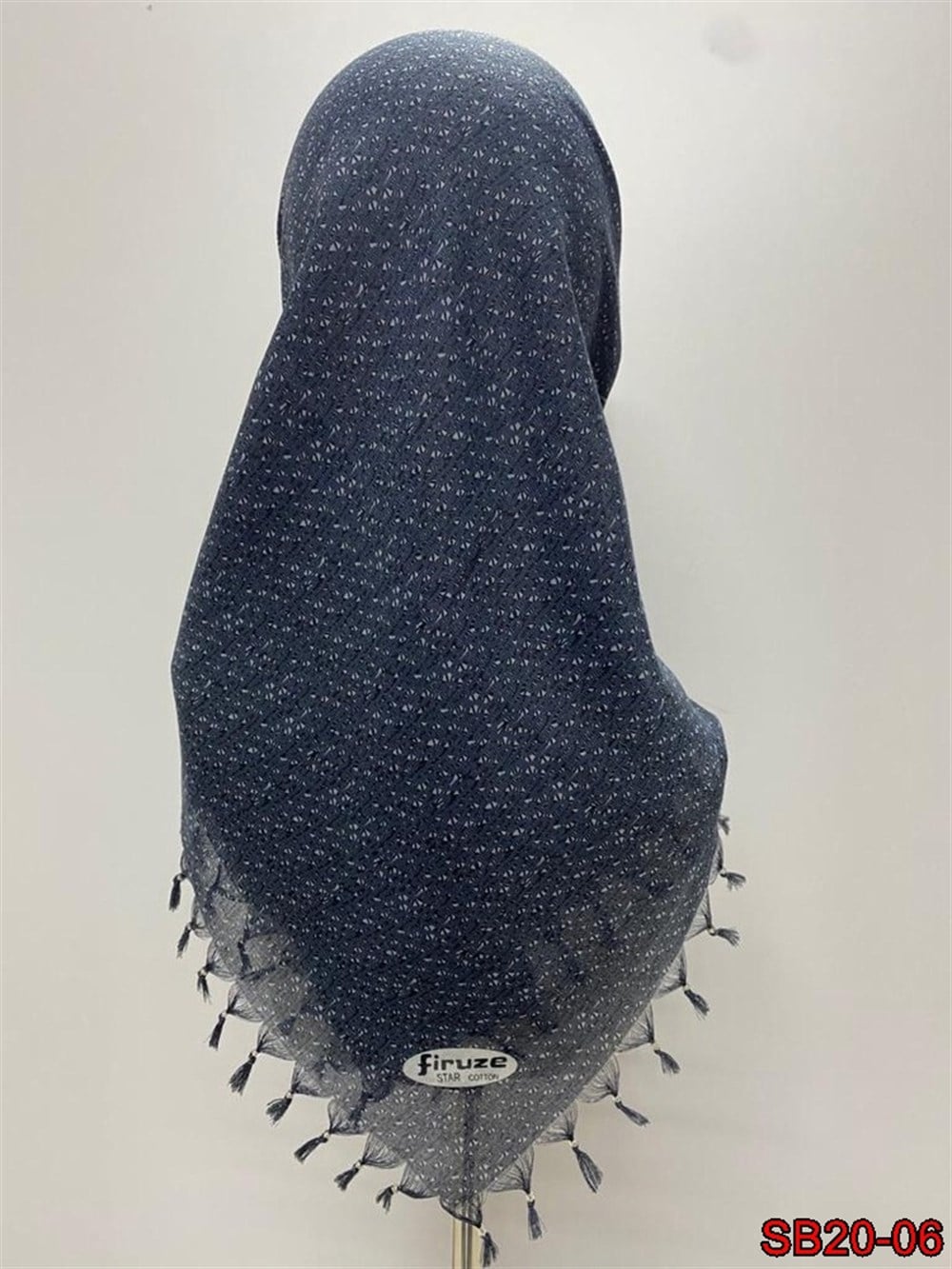 Firuze Boncuklu Cotton Eşarp(sb20-06)