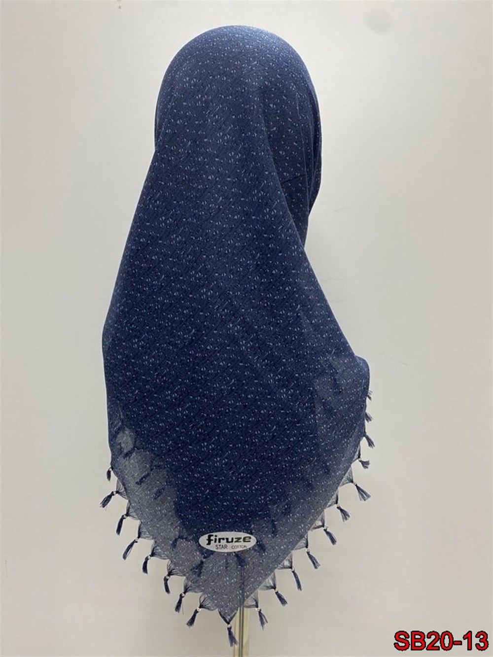 Firuze Boncuklu Cotton Eşarp(sb20-13)