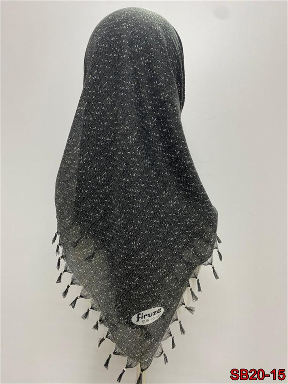 Firuze Boncuklu Cotton Eşarp(sb20-15)