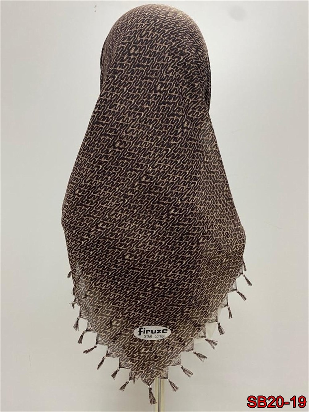 Firuze Boncuklu Cotton Eşarp(sb20-19)