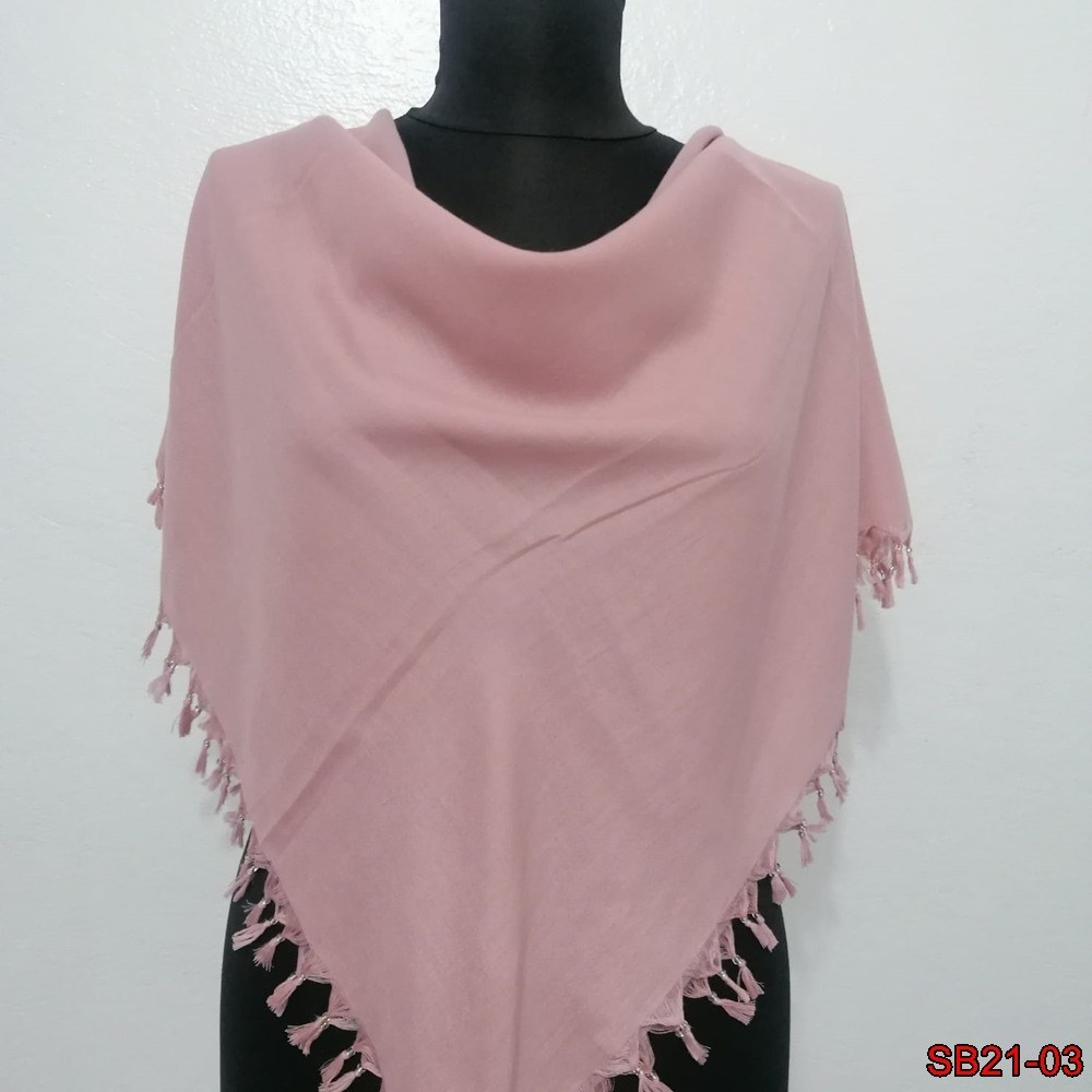 Firuze Boncuklu Cotton Eşarp(sb21-03)
