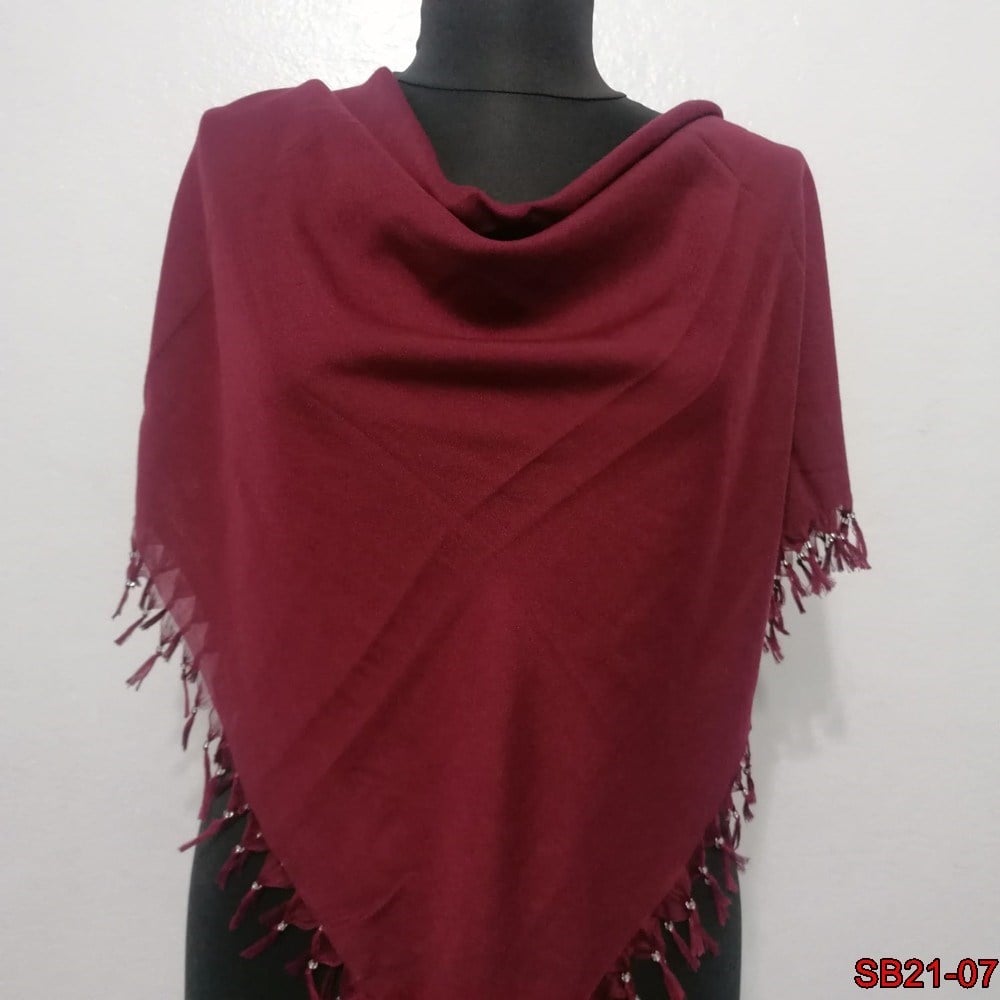 Firuze Boncuklu Cotton Eşarp(sb21-07)