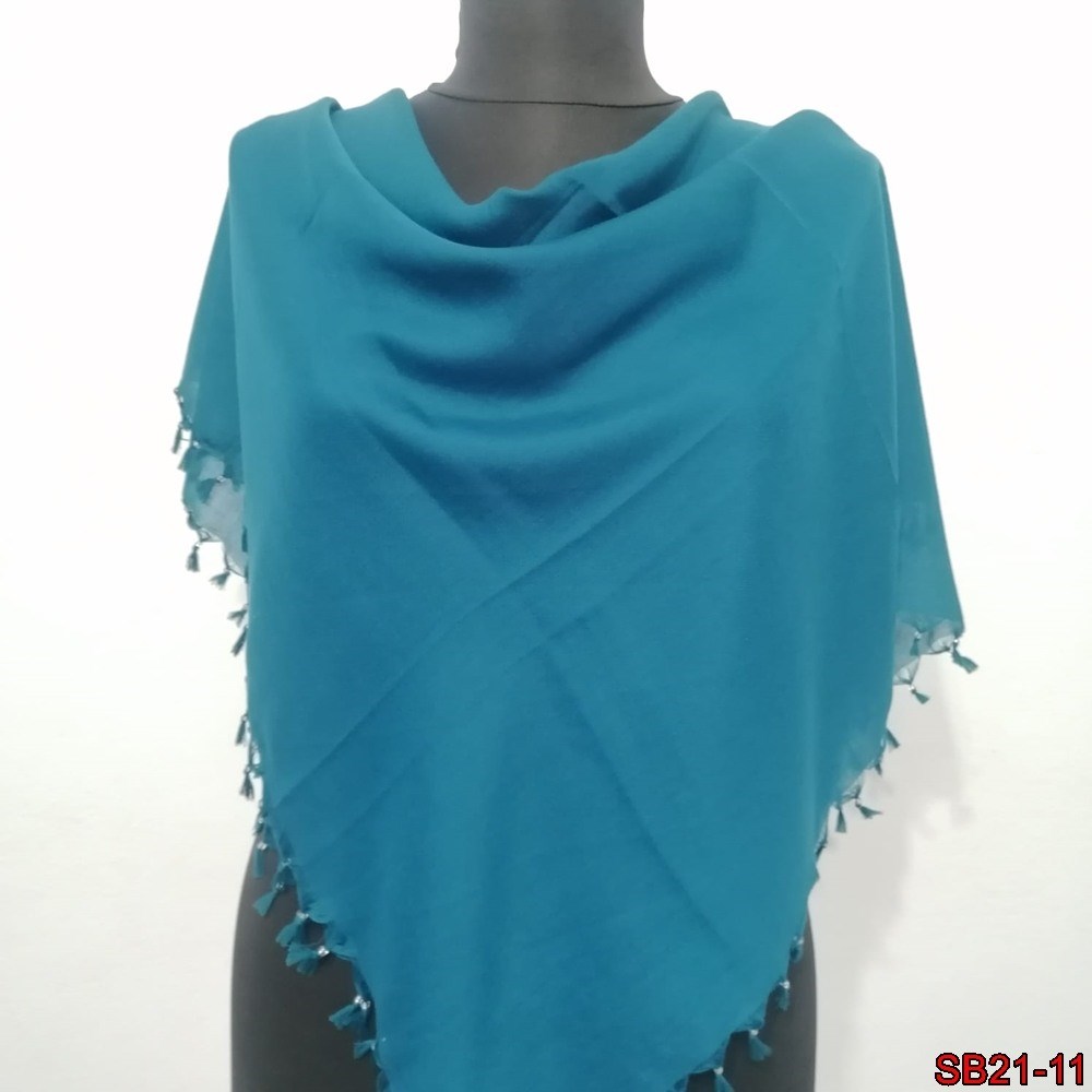 Firuze Boncuklu Cotton Eşarp(sb21-11)