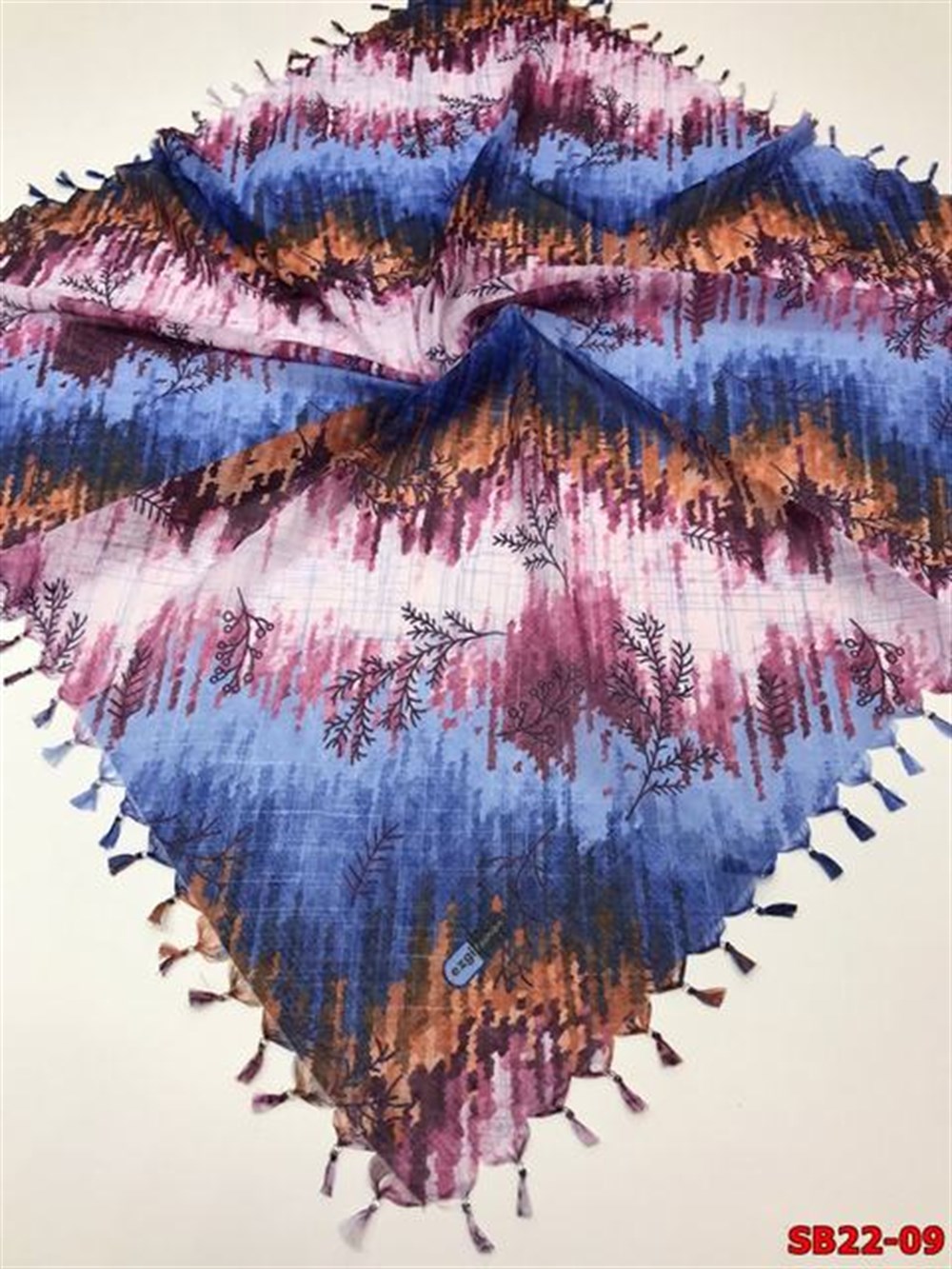 Firuze Boncuklu Cotton Eşarp(sb22-09)