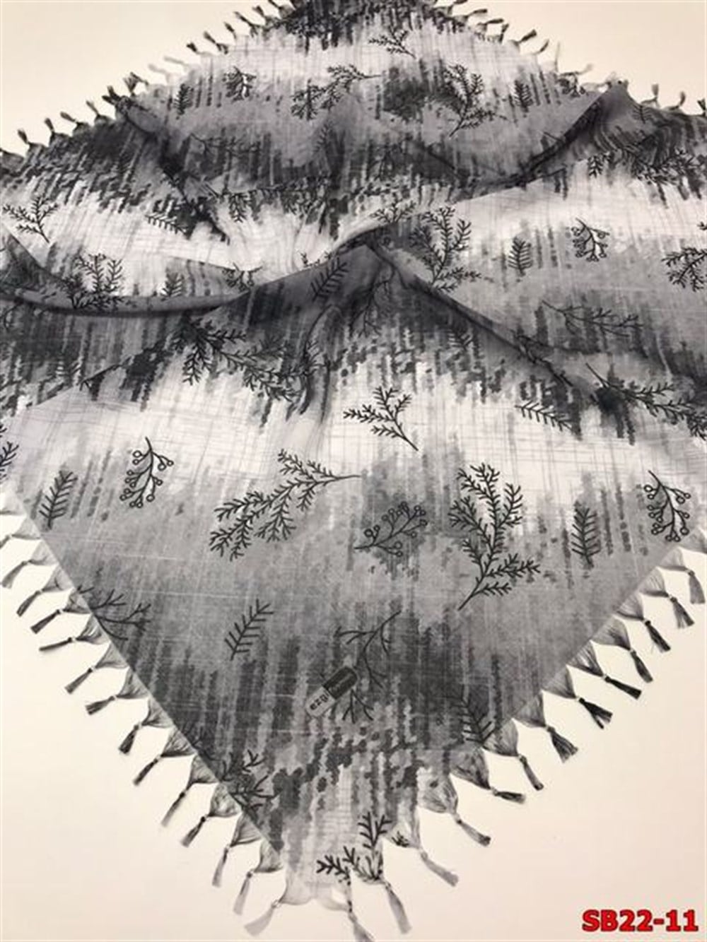 Firuze Boncuklu Cotton Eşarp(sb22-11)