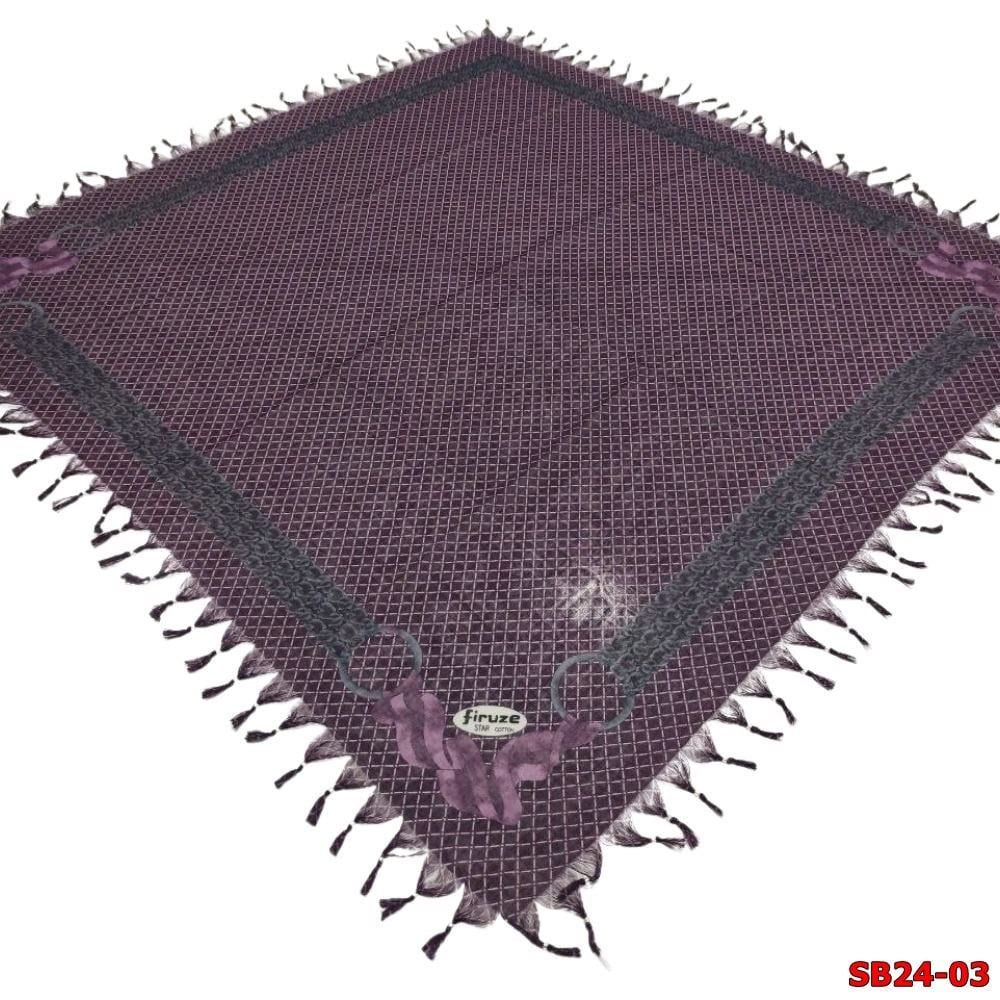 Firuze Boncuklu Cotton Eşarp(sb24-03)