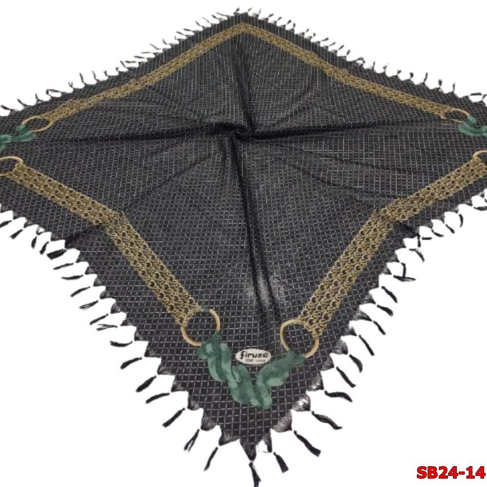 Firuze Boncuklu Cotton Eşarp(sb24-14)