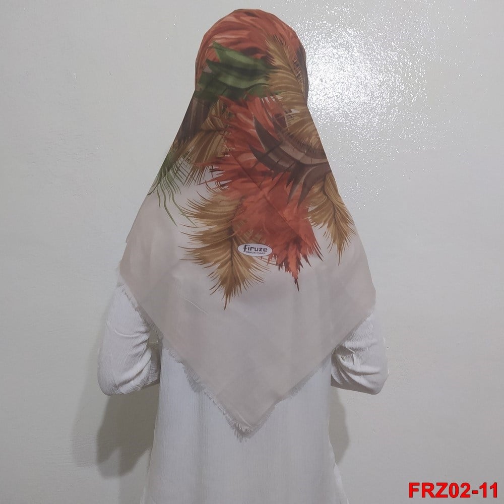 Firuze Flamlı Cotton Eşarp (frz02-11)